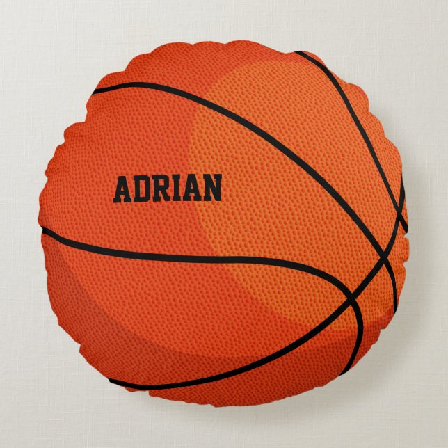 Almofada Redonda Esportes de basquete personalizados (Frente)