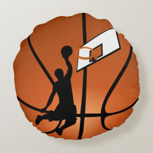 Almofada Redonda Esportes do jogador de basquete Slam Dunk