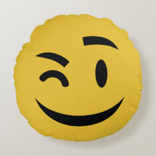 Almofada Redonda está pisc em você o emoji