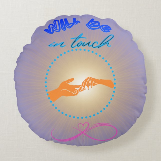 Almofada Redonda Estará em contato (Frente)