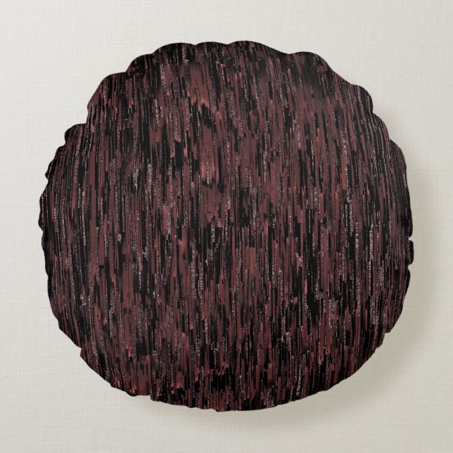 Almofada Redonda Estilo de mosaico borgonha com fundo áspero (Frente)