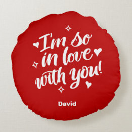 Almofada Redonda Estou tão apaixonado por você