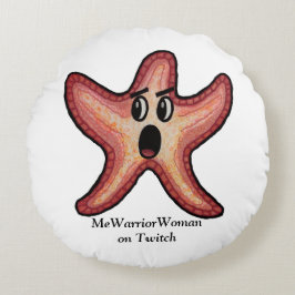 Almofada Redonda Estrela Chocada, MmeWarriorWoman no Twitch Round P