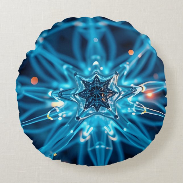 Almofada Redonda Estrela Sináptica (Frente)