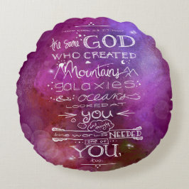 Almofada Redonda Estrelas da arte da astronomia da astronomia espac