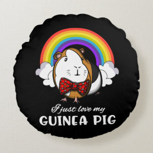 Almofada Redonda Eu Amo Minha Guiné, Porco Bonito, Pet
