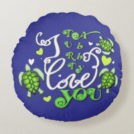 Almofada Redonda Eu amo você totalmente - Dia dos Namorados