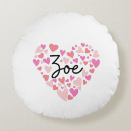 Almofada Redonda Eu amo Zoe