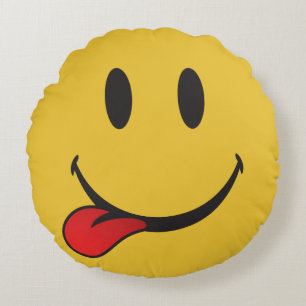 Almofada Redonda eu quero o emoji da comida