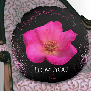 Almofada Redonda Eu Te Amo - Rosa - Namorados - Trendência Personal