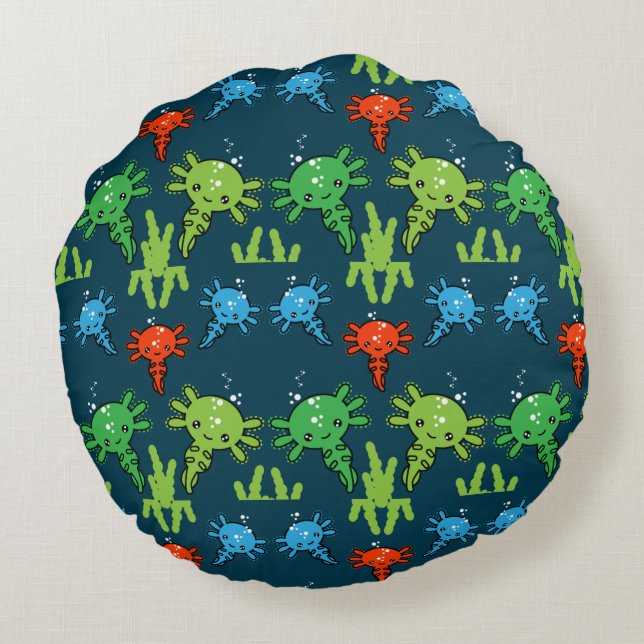 Almofada Redonda Exotic Axototl Salamander Pillowcase (Verso)