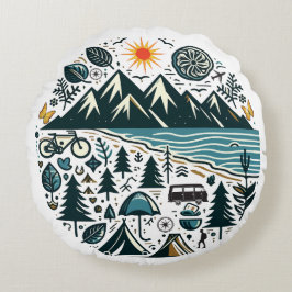 Almofada Redonda Exploração de Viagem de Camping de Aventura da Nat