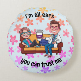 Almofada Redonda Eye-Catching Floral Pattern Special Gift for Medic