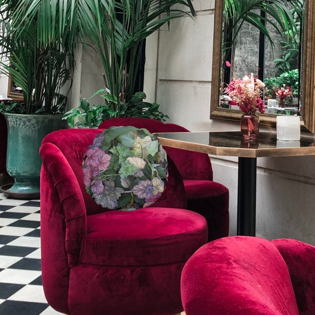 Almofada Redonda Fábrica de Heuchera Colorida Deixa A Botânica (In Situ Chair)