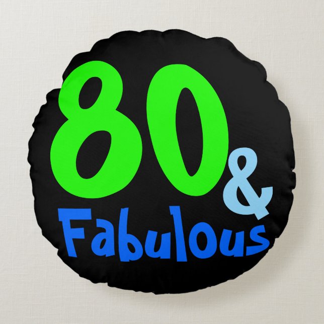 Almofada Redonda Fabuloso aniversário tropical (Frente)