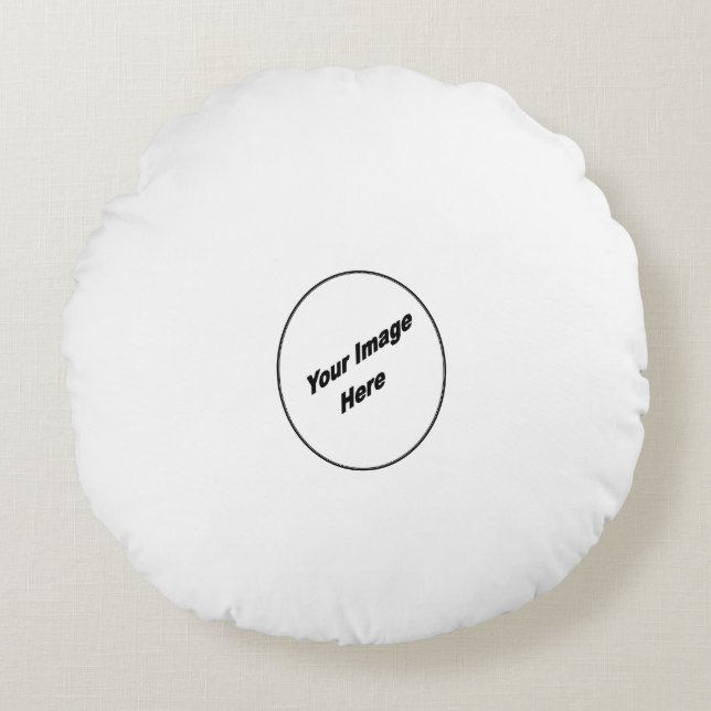 Almofada Redonda Faça seu de um travesseiro decorativo redondo (Frente)