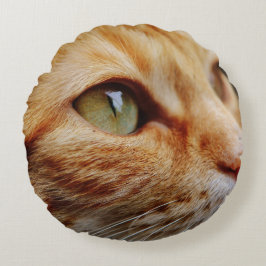 Almofada Redonda Face determinada de um gengibre