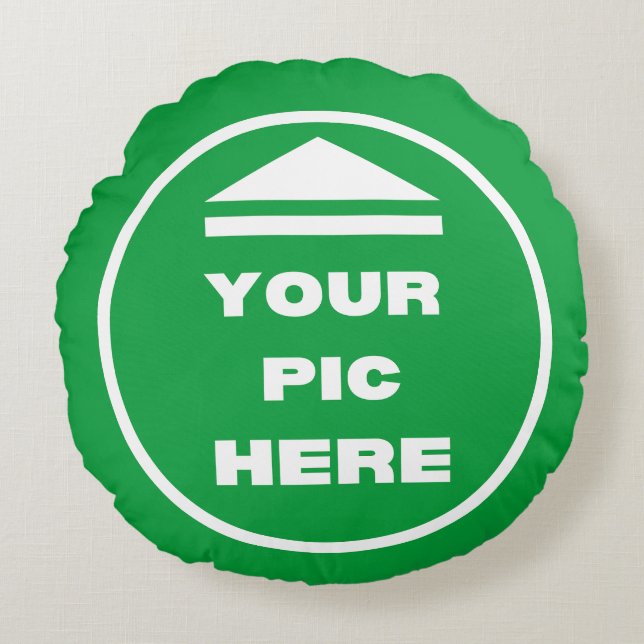 Almofada Redonda FÁCIL! Algodão Travesseiro decorativo redondo de 1 (Frente)