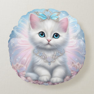 Almofada Redonda Fairy Princess Kitten