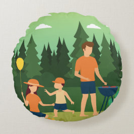 ALMOFADA REDONDA FAMÍLIA PICNIC