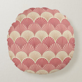 Almofada Redonda Fans Pink Mid-Century