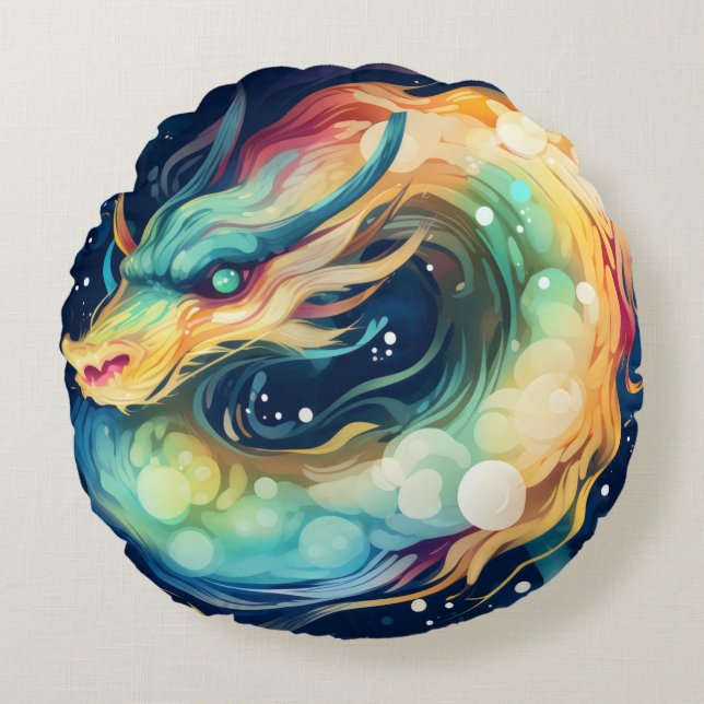 Almofada Redonda Fantasy Dragon Dream Animal 14 (Frente)