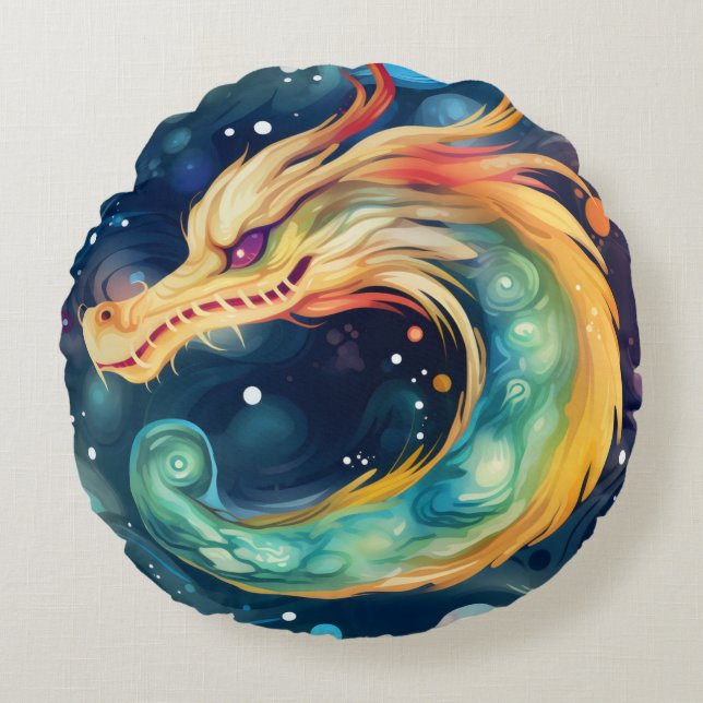 Almofada Redonda Fantasy Dragon Dream Animal 5 (Frente)