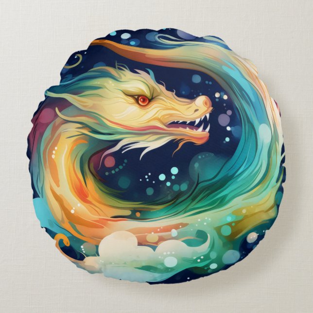 Almofada Redonda Fantasy Dragon Dream Animal 6 (Frente)