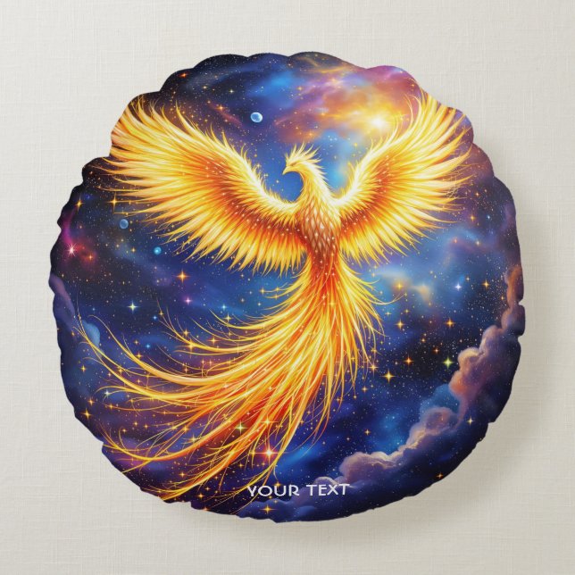 Almofada Redonda Fantasy Phoenix Stars Space (Frente)