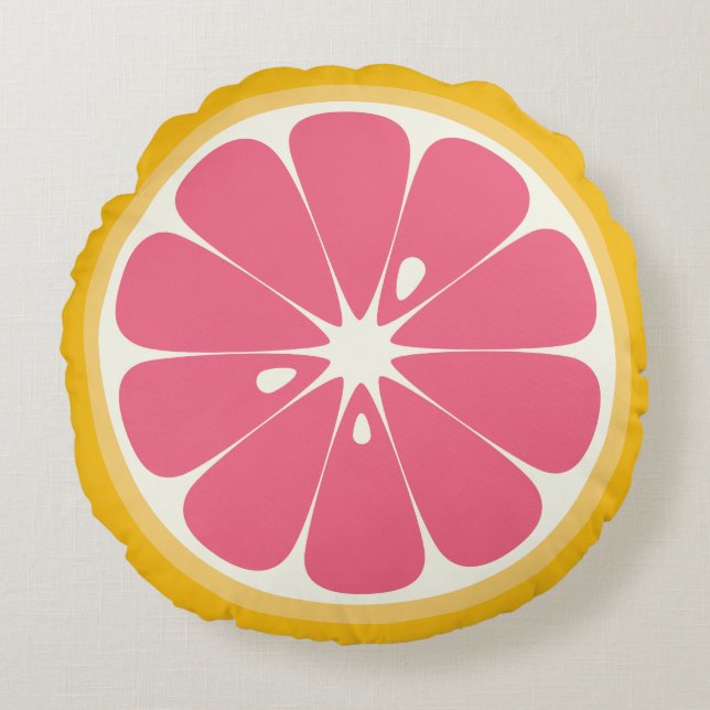 Almofada Redonda Fatia de Toranja (Frente)