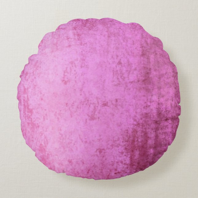 Almofada Redonda Faux Burst of Pink Velvet (Frente)
