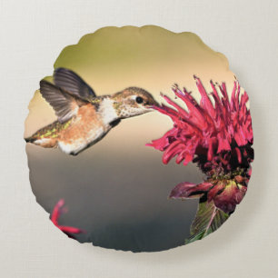 Almofada Redonda Febre do Hummingbird