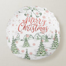 Feliz Natal, Red e Green Snowy Trees