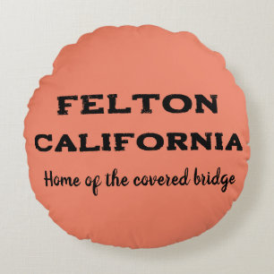 Almofada Redonda Felton, casa da Califórnia da ponte coberta