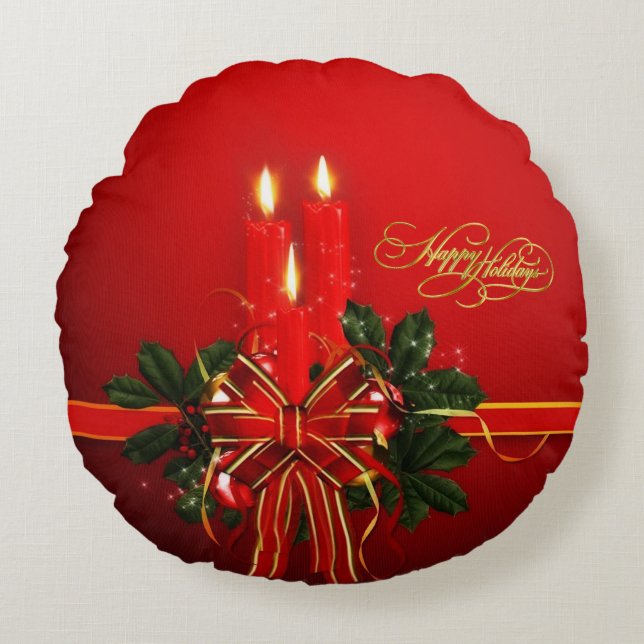 Almofada Redonda Férias Felizes (Frente)