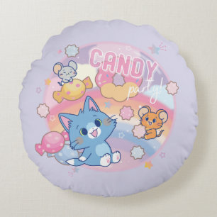 Almofada Redonda Festa de Anime Tom e Jerry Candy