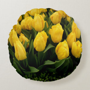 Almofada Redonda Festival da tulipa - travesseiro decorativo 27
