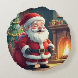 Almofada Redonda Festive Holiday Home Accent - Christmas Decorative