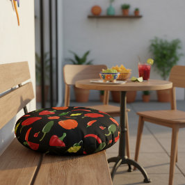 Almofada Redonda Fiery Chili Pepper Home Decor