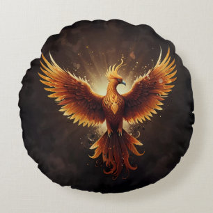 Almofada Redonda Fiery Phoenix