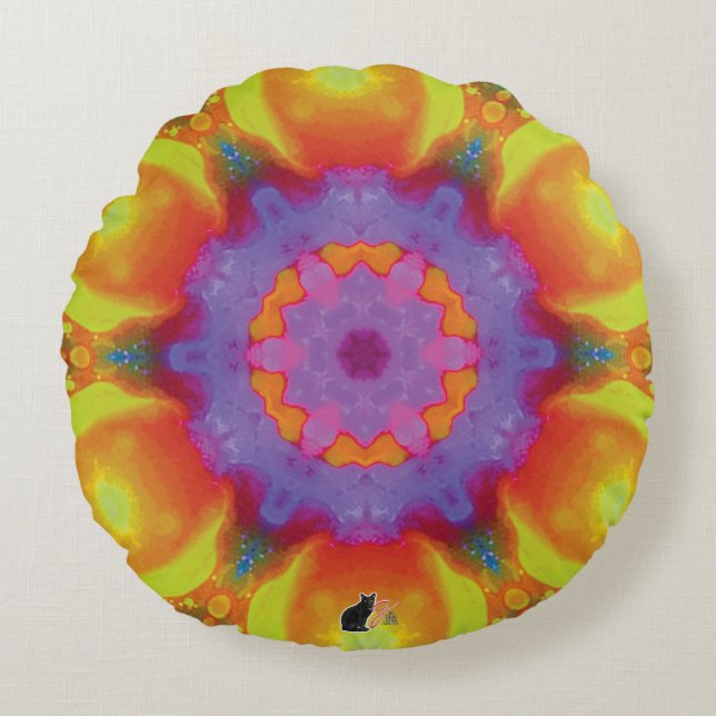Almofada Redonda Fiesta Kaleidoscope (Frente)