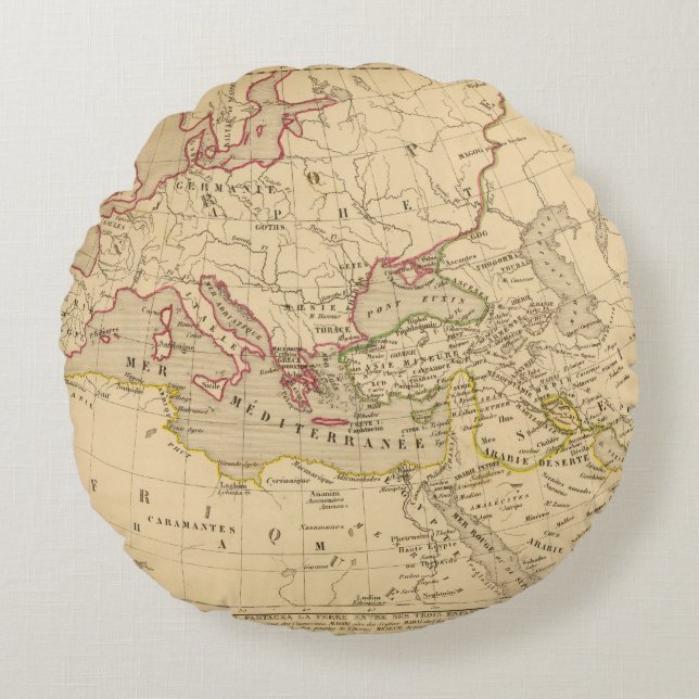 Almofada Redonda Fils auxiliares de Noe dos trois de Terre (Frente)