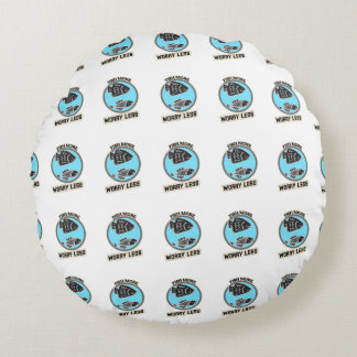 Almofada Redonda Fish More Worry Less