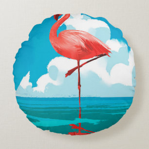 Almofada Redonda Flamingo