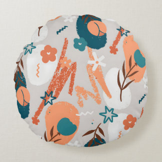 Almofada Redonda Flat Floral Orgânico