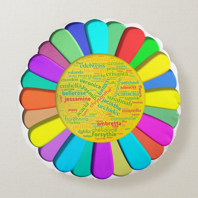 Almofada Redonda Fleurs (Frente)