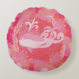 Almofada Redonda Flor de baleia