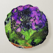 Flor e folhas, envelhecidas em mosaico esculpido