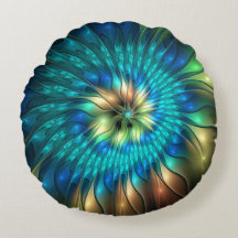 Flor Fantasia Luminosa, Fractal Abstrato Colorido