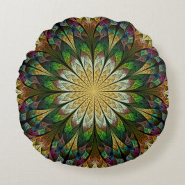 Almofada Redonda Flor Quilado